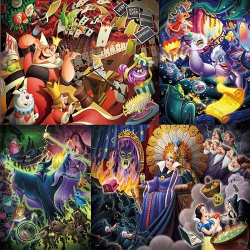 Diy 5D Diamond Painting Disney Evil Queen Cross Stitch Kits Diamond Mosaic Home Decor Diamond Embroidery Full