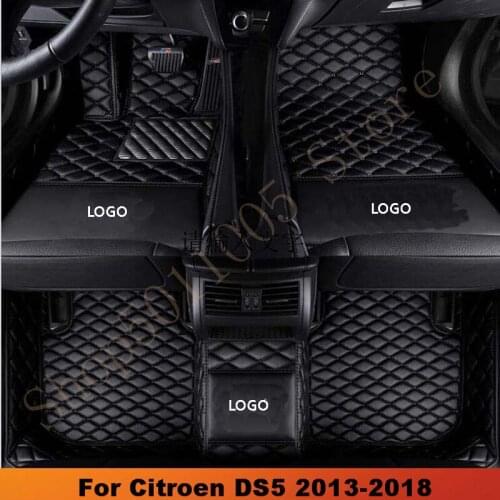 Car Floor Mats For Citroen DS5 2013 2014 2015 2016 2017 2018 Car Carpet Waterproof Auto Interior Accessories Foot Pads Car Mats
