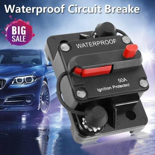 Automotive circuit breaker double battery waterproof fuse manual reset
