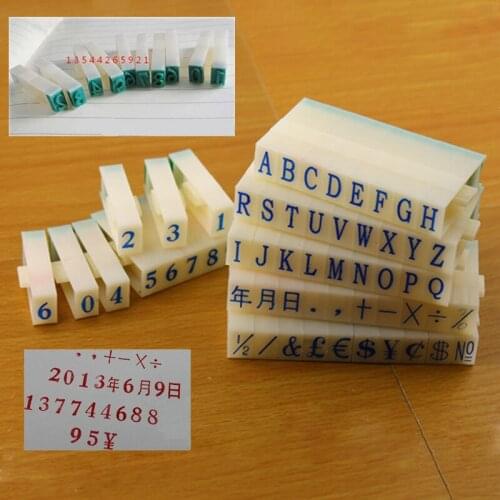 Digital Number Pattern Scrapbooking Supplies Ink Print A to Z Letters DIY Crafts Symbol Seal Alphabet Combination