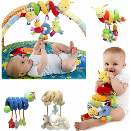 Baby Activity Spiral Stroller Car Seat Travel Lathe Hanging Toys Rattles Toy-P101