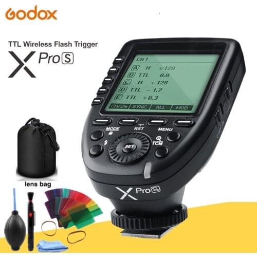 Godox Xpro-S 32 Channels 2.4G TTL Wireless Flash Trigger 1/8000s HSS w/ LCD Screen Transmitter For Sony A77 II A99 A9 A7R A6000