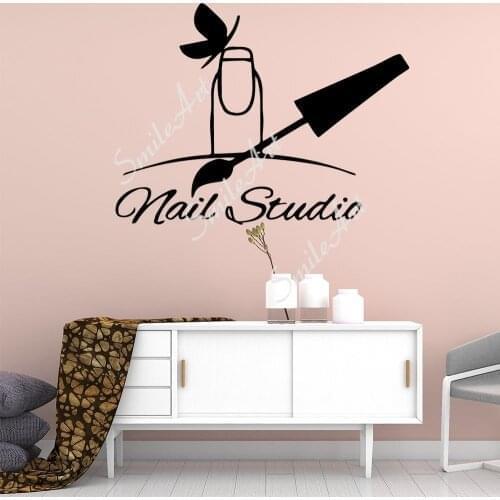 Hot Nail Studio Wall Sticker Pvc Removable For Kids Rooms Decoration Wall Art MURAL Drop Shipping