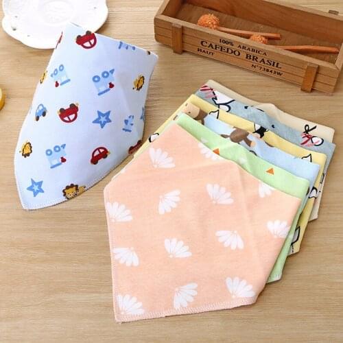 Cotton Baby Bibs Bandana Feeding Brup Cloth for Infant Newborns Saliva Towel Scarf Kids Toddler Baby Care Boys Girls Stuff Bib