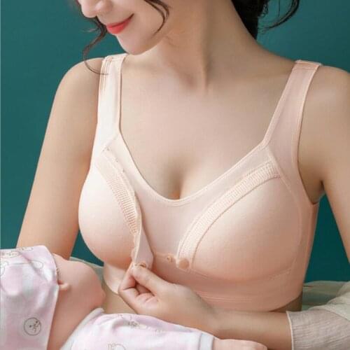Quality Maternity Nursing Bra Pregnant Women Mother Mama Open Breast Bra Cotton Free Sleep Underwear Lactating Nursing Bralette