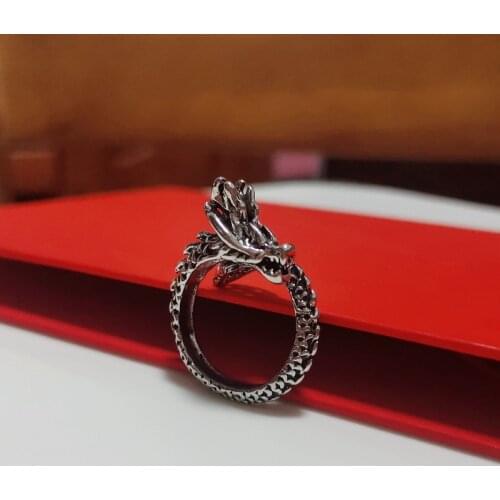 Vintage Animals Dragon Ring Men Women Punk Hip Hop Opening Adjustable Fashion Personality Gothic Rings Jewelry Gift