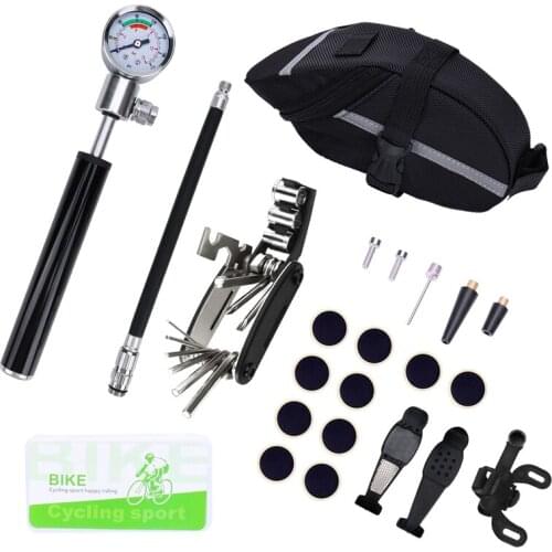 Bike Emergency Heavy Duty Tire Repair Kit Tubeless Tire Puncture Tyre Repair Plug Set Bicycle Tool Cycling Accessories MTB Gas C