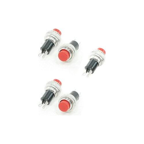 Red Cap Momentary NO Auto Car Boat Push Switch 3A/125V 1A/250V AC