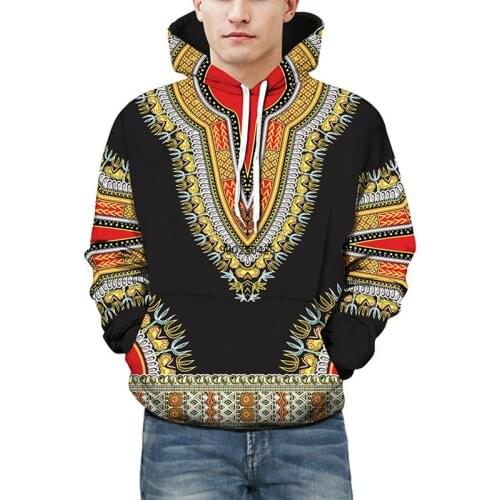 Bazin Riche Men African Dashiki Hoodie Traditional 3D Pattern Pullover women hiphop african clothes colorful Ethnic Sweatshirt