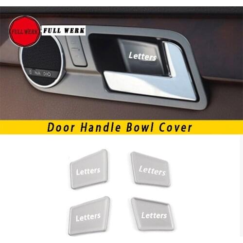 1 Set for Volkswagen VW Phaeton Car Interior Door Handle Cover Bowl Decoration Sticker Sequins Interior Mouldings Accessories