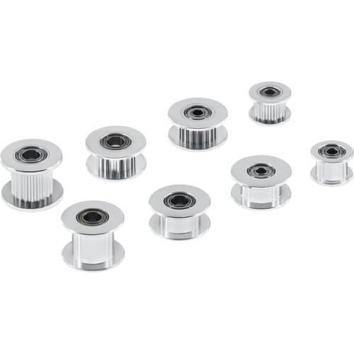 1pcs GT2 Idler Timing Pulley 16/20 Tooth Wheel Bore 3/5mm Aluminium Gear Teeth Width 6/10mm 3D Printers Parts For pulley Part