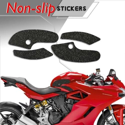 Motorcycle Non-slip Sticker Grips Protector Sticker Decal Gas Knee Grip Tank Traction Pad decals For DUCATI 17-18 SUPERSPORT