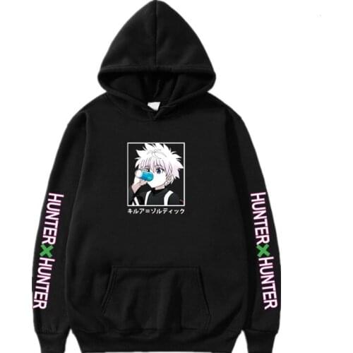 2021 New Japanese Anime Hunter X Hunter Hoodies Mens Womens Fashion Sweatshirt Killua Zoldyck Manga Student Hoodies Tops Clothes