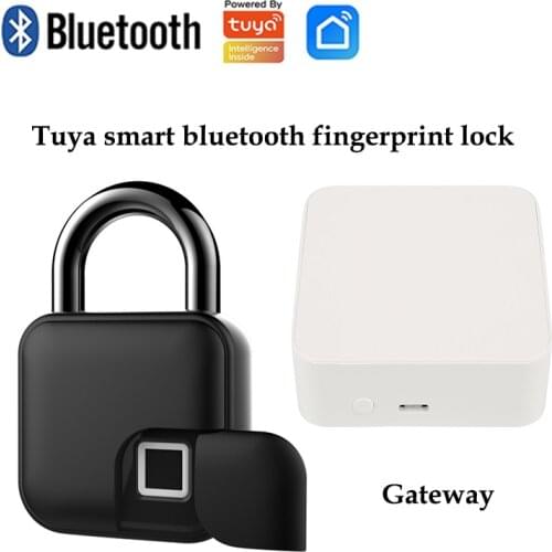 NEW tuya app unlock bluetooth fingerprint smart lock support wifi+bluetooth+zigbee gateway to unlock in any place by tuya app