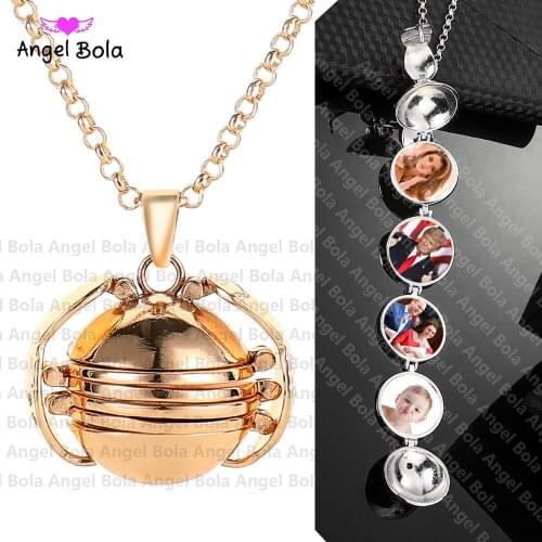 New Expanding Memory Photo Locket Necklace Angel Wings Gift Jewelry Decoration Necklace Exquisite Ornaments Torque Pendant
