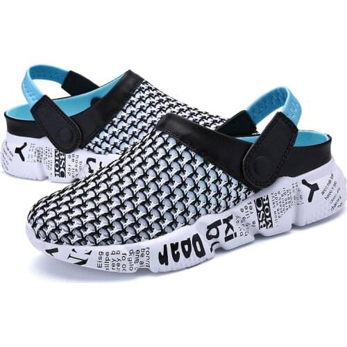 Size 39-46 Summer Mesh Shoes Men Sandals Beach Slippers Clogs Male Sneaker Clogs Man Zuecos Sandalias Zapatos Hombre A-032