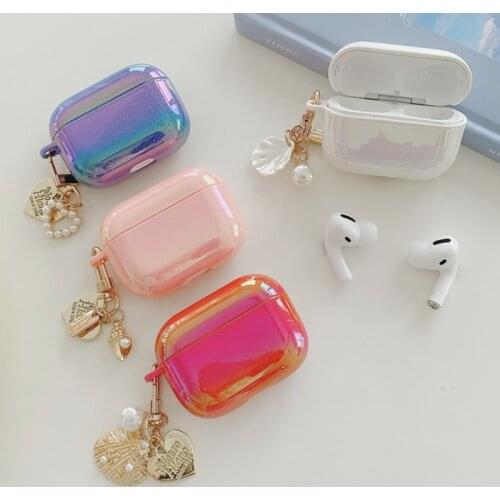 Luxury Girls Pearl Shell Case for Apple Airpods 1 2 3 Case for AirPods Pro Case Bag Bluetooth Earphone Accessories Headphone Box