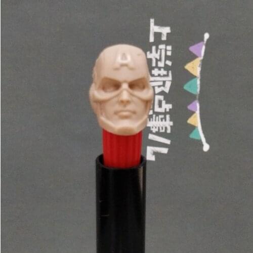 Unpaint 1/12 Scale Helmet Captain Steve Rogers Head Sculpt for 6in Ml Action Figure Toy