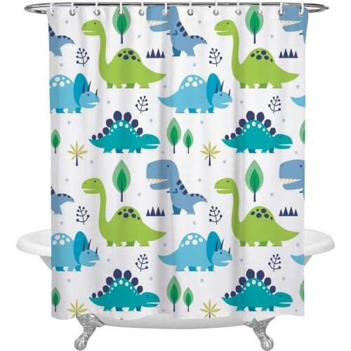 Waterproof Shower Curtains Dinosaur Cartoon Kawaii Shower Curtain Frabic Polyester Bathroom decor Curtain