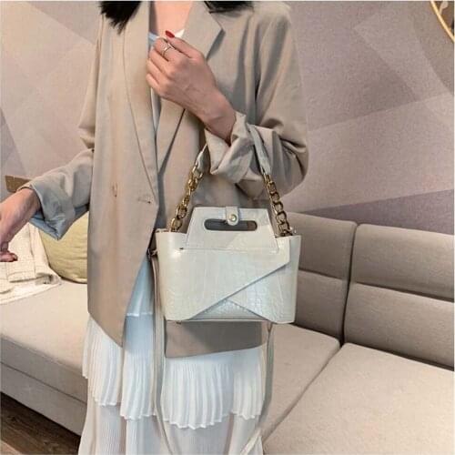 Women Bags Fashion Baguette Hand Bags Quality Luxury Handbags Leather Chain Shoulder Bags Crocodile Pattern Totes Bolsas