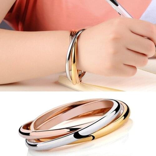 Jewelry Women Bracelet Chains Stainless Steel 3 Color Set Bracelets Bangles Accessory Carter Bracelets Wholesale