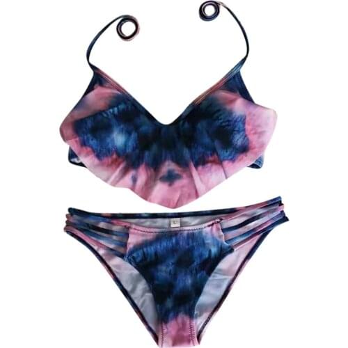 Women Floral Print Beach Swimsuit Swimwear Bathing Monokini Padded Bikini Women Sexy Print Swimsuit Bikini Bathing Bra Push-Up