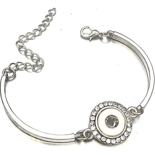 New Crystal 106 Hollow Vintage Carved Link Snap Button Bracelets Bangle Interchangeable Charm Jewelry For Women Fit 12mm button