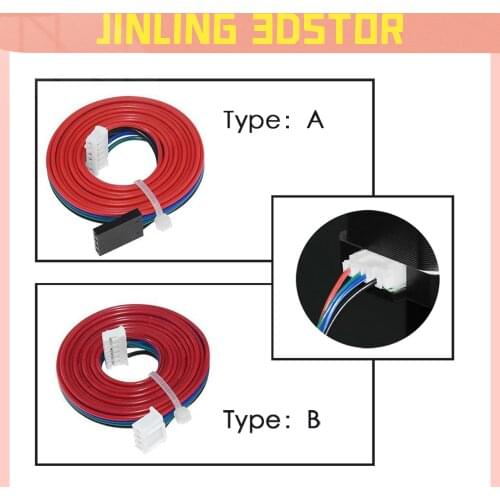 1M DuPont line two-phase 100CM XH2.54 4pin to 6pin Terminal Motor Connector cables for Nema 42 Stepper Motor