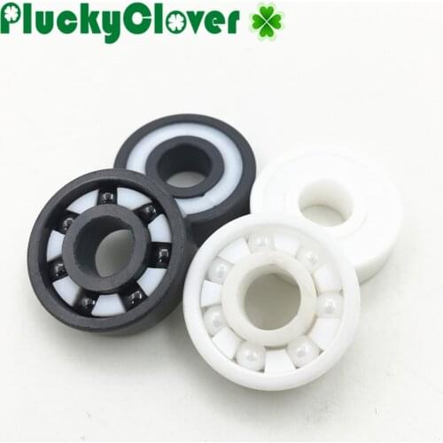 1pc Full Ceramic Bearing 627 Quad Roller hockey Skate Artistic Skating Bearing Bore size 7mm ZrO2 Si3N4 Full White Black Ceramic