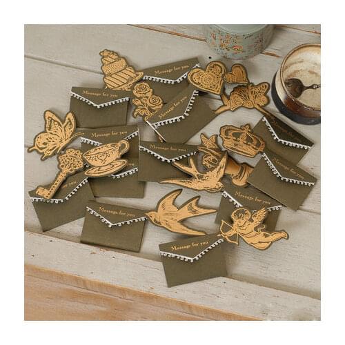 ENO Greeting mini greeting cards message for you cards gift gold metallic vintage small cards party favor