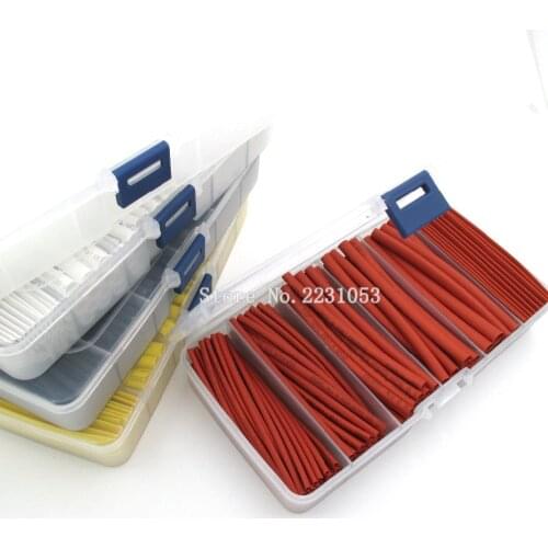 165PCS/LOT 2:1 Heat Shrink Tube Tubing Sleeving Wrap Wire Cable Kit 2mm 3mm 4mm 5mm 6mm 8mm Heat Shrinkable Cable Sleeves Set