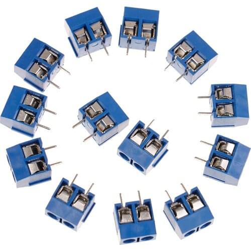 20pcs/lot 5.08mm Pitch Connectors Terminals Blocks 2 Pin Plug-in Screw Terminal Block Connector