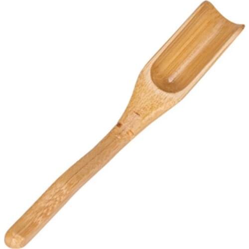 20Pcs/Lot Bamboo Wooden Tea Scoop with Long Handle Leaves Powder Teaspoon Accessories