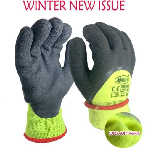 NMSafety Winter Cold-proof Thermal Work Gloves Wear Windproof Lower Temperature Cold Storage Outdoor Sport Anti-Freeze Gloves