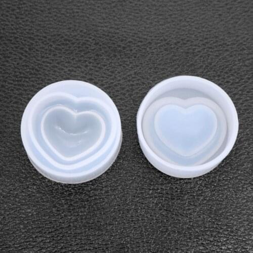 DIY Crystal Epoxy Silicone Mold Double-layer Love Heart Shape Resin Molds Dried Flower Resin Decorative DIY Hand Crafts