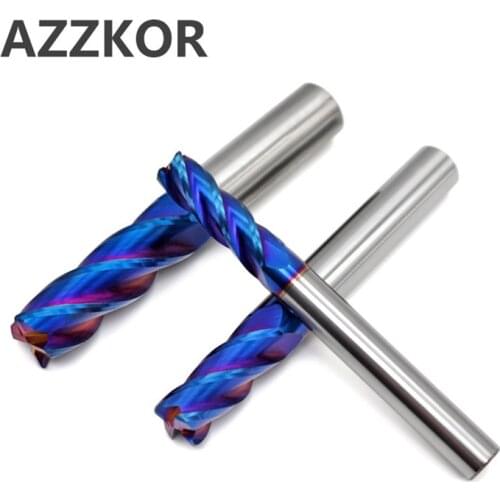 Milling Cutter 12R0.5 Alloy Coating Tungsten Steel Tool Cnc Maching Hrc70 Corner Roughing Top Milling Cutter Kit Milling Endmil