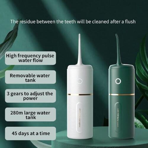 Oral Irrigator Water Flosser USB Rechargeable Portable Irrigador Dental Water Jet 300ML Water Tank Care Waterproof Teeth Cleaner