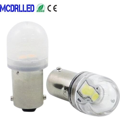 Mcdrlled 10PCS T4W E10 BA9S LED Car Light Bulbs Turn Signal Lamp Auto Backup Reverse Light Indicator Light White Yellow Blue