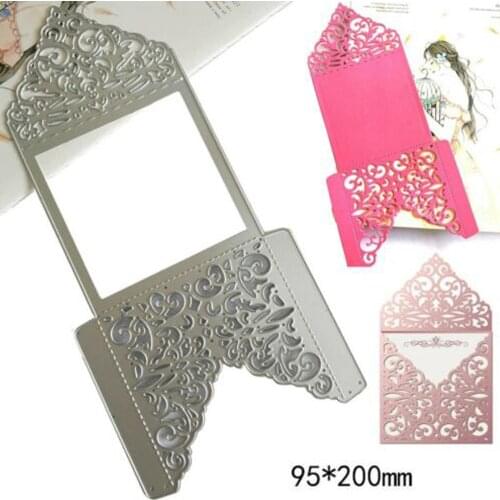 MT Craft Hollow Lace Envelope Metal Cutting Dies Stencil Scrapbooking Photo Album Decorative Embossing Paper Card Crafts Die Cut