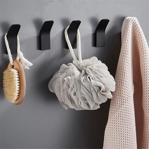 3/5/10PCS Wall Hooks Set Rustproof Bathroom Towel Hook Bath Ball Holder Door Back Clothes Hanger Bag Coat Rack Kitchen Organizer