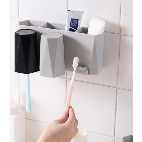Paste Toothpaste Toothbrush Holder Multifunctional Mouthwash Cup Toothbrush Shelf Sets Bathroom Organizer Bathroom Accessories