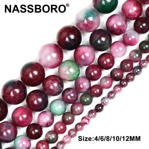 Natural Purple Stone Beads Loose Spacer Beads for Jewelry Making Wholesale Needlework Bead DIY Necklace Bracelet bijoux