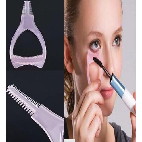 New Eyelash Tools 3 in 1 Makeup Mascara Shield Guide Guard Curler Eyelash Curling Comb Lashes Cosmetics Curve Applicator Comb
