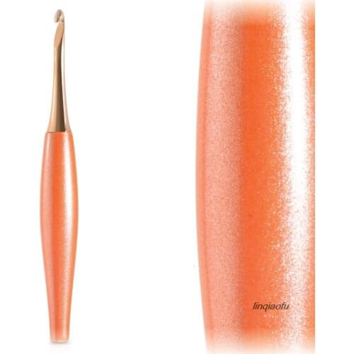 Original peach pink-gold head crochet (18K gold plating)