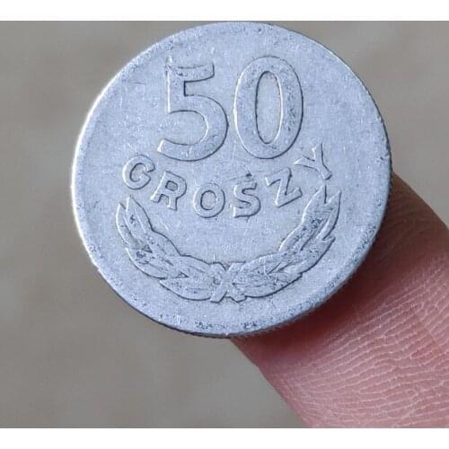 Poland 50 Groszy 23mm Coins Eu Edition Europe 100% Real Original Used Coin Old Random Year