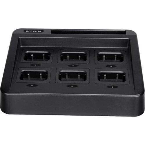 Retevis Walkie Talkie Six-Way Charger Multi Unit Charger for RT648 RT48 Two Way Radio Battery Charger Commercial Use Charger