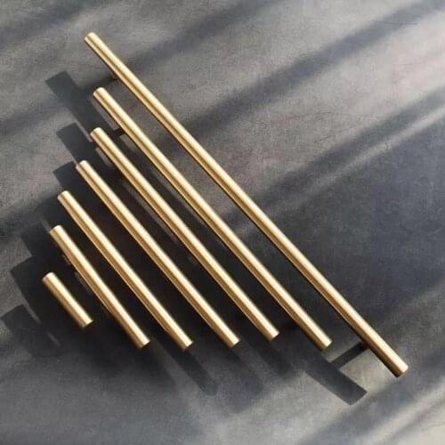 Modern Gold Kitchen Door TBar Straight Handle Knobs Cabinet Pull Diameter 10mm Stainless Steel Handles Furniture Handles Kitchen