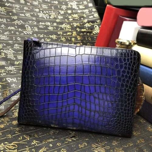 Chue men hand bag men clutch bag male bag crocodile leather men bag crocodile bag business leisure