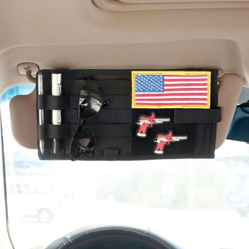Tactical MOLLE Vehicle Sun Visor Organizer Panel Multi-pocket Storage Bag Truck Car Auto Accessories EDC Tool Pouch Holder Gear