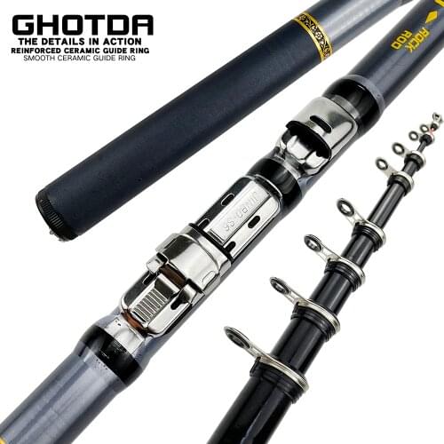 GHOTDA Carp Fishing Rod 1.5M-3.0M Feeder Hard Carbon Fiber Telescopic Light Portable Travel Spinning Rod
